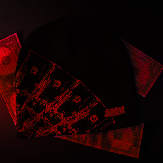 cash grab beanie (red/black)