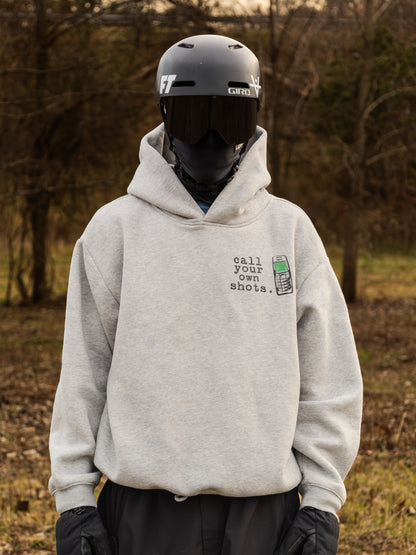 "Call Your Own Shots." Hoodie - Grey
