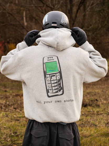 "Call Your Own Shots." Hoodie - Grey