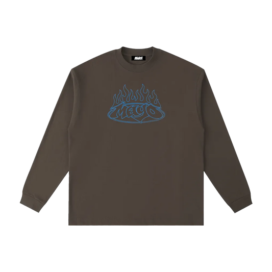 set ablaze brown long-sleeve