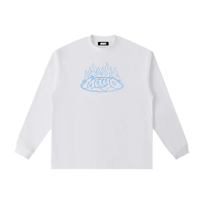 set ablaze white long-sleeve
