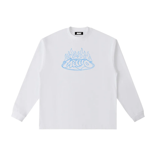 set ablaze white long-sleeve