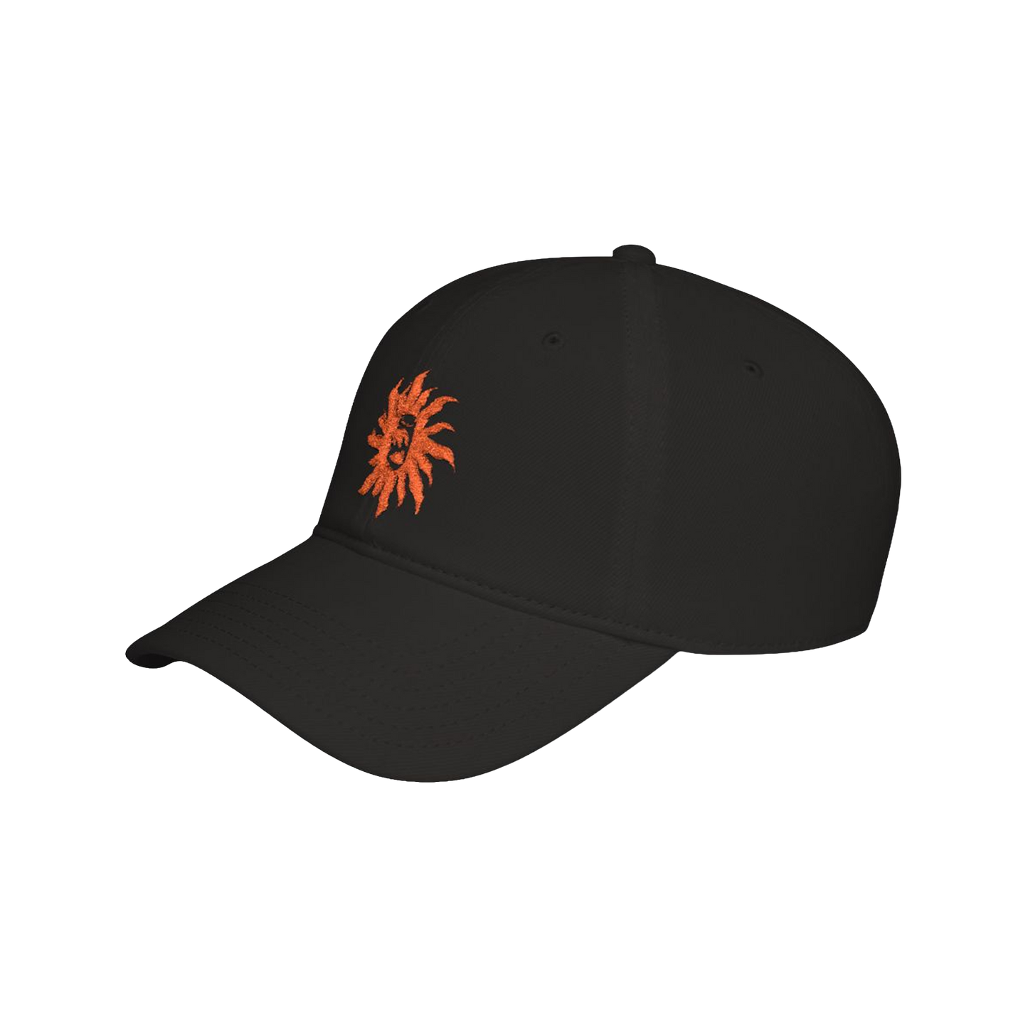 embroidered sun hat - black