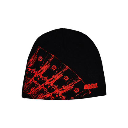 cash grab beanie (red/black)