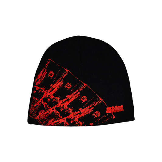 cash grab beanie (red/black)