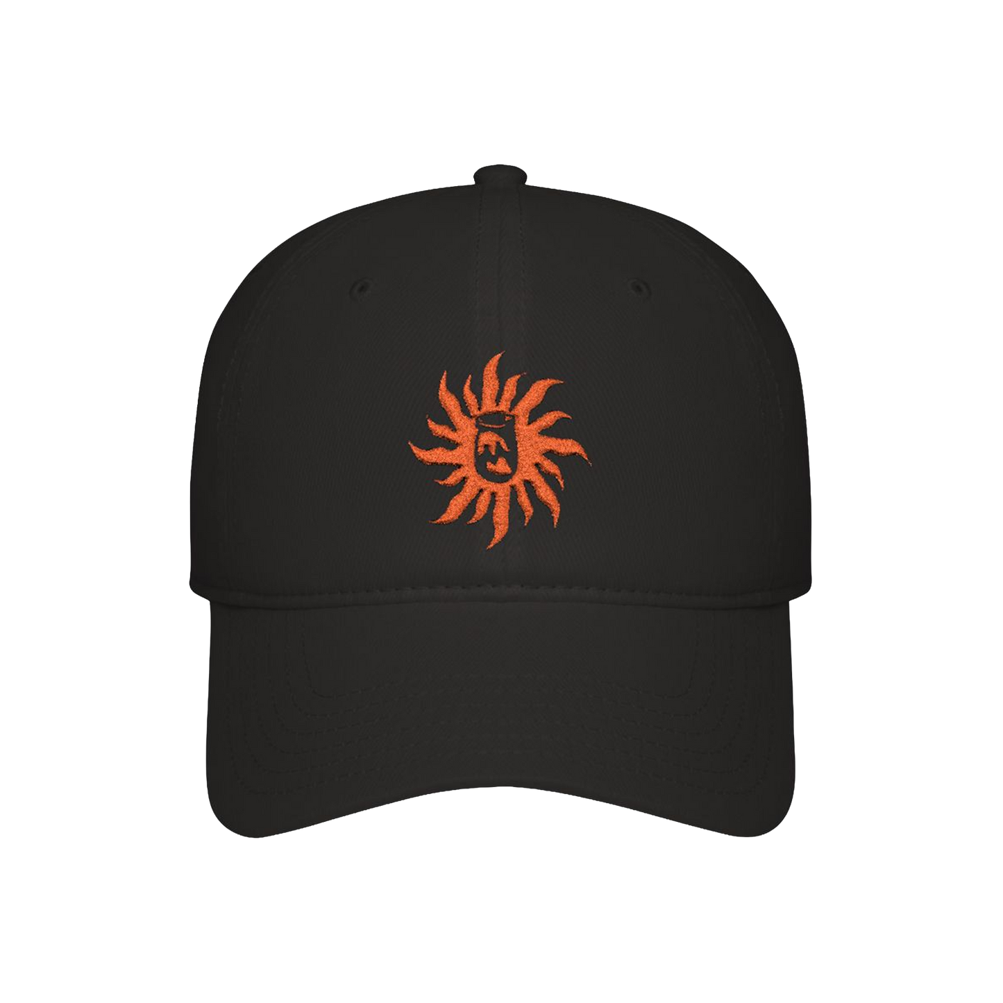 embroidered sun hat - black